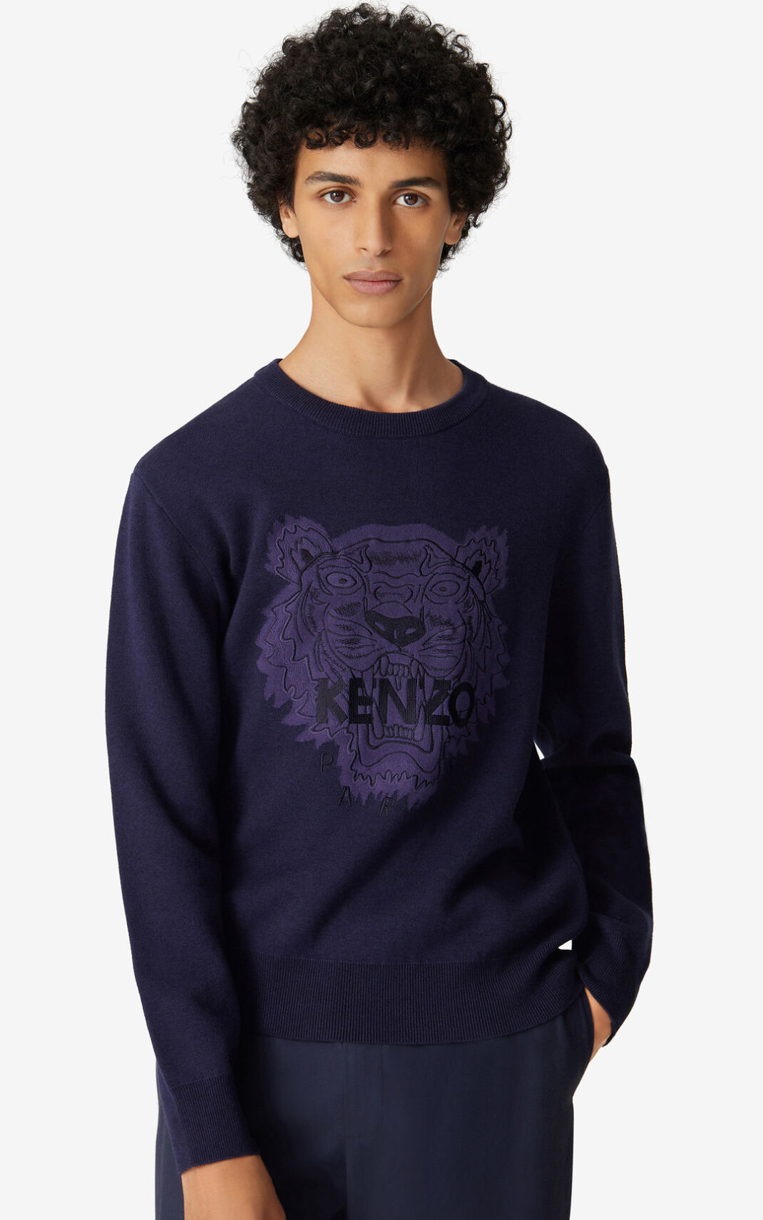 Kenzo Tiger Stickad Tröja Herr | 18439-AGNB